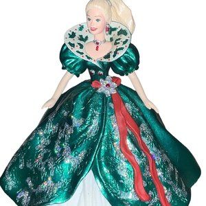 Hallmark Keepsake Series Ornament 1995 Holiday Barbie #3 - #QXI5057- Green Dress